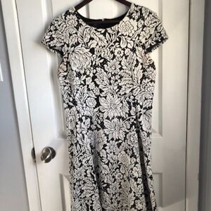 Black and White Flowered Dress